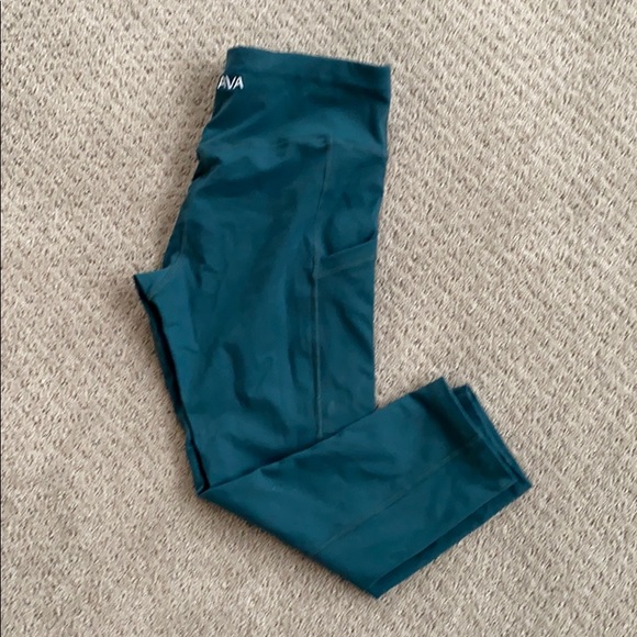 Kiava Pants - Kiava Dark Teal Compression Capris